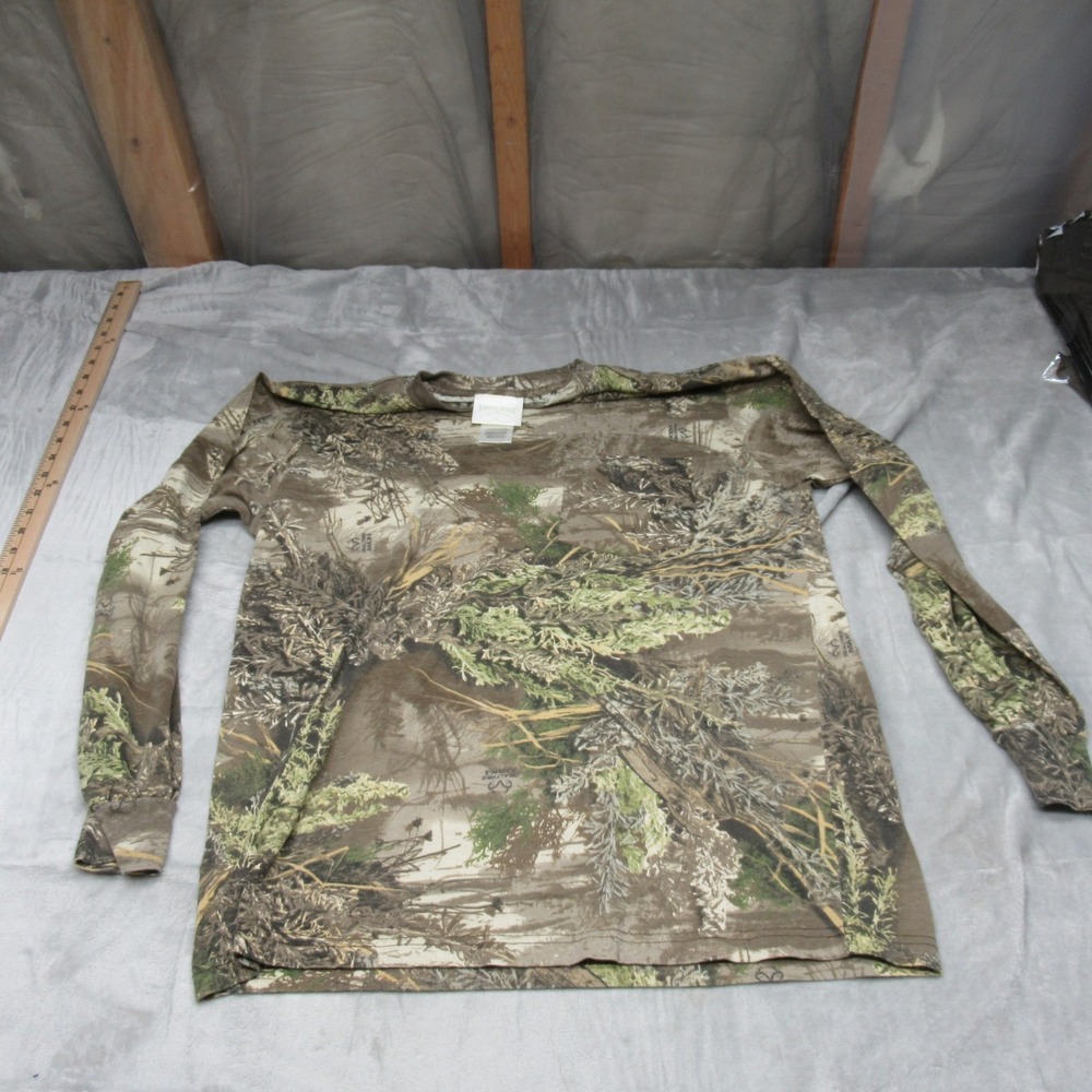 Rustic Ridge Shirt Mens Large Green Real Tree Camo Long Sleeve‎ Hunting Outdoor